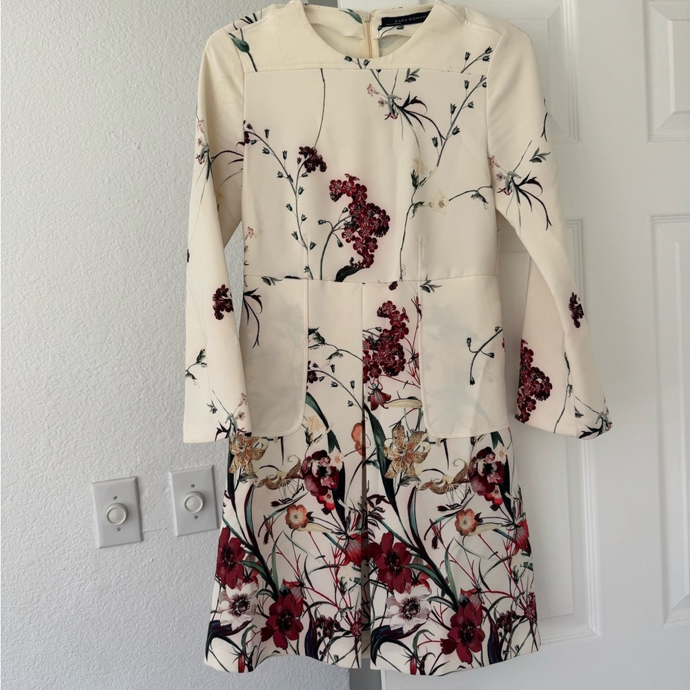 Zara Floral Long Sleeve Dress